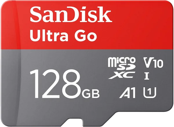 SanDisk 128GB Ultra Go microSDXC + Adaptateur SD (pour Smartphone et Tablette Android, Vidéo Full HD, jusqu'à 150MB/s) - 18% de réduction