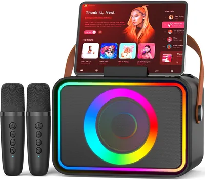 Karaoke Machine Kids Adults Bluetooth Speaker LED Lights Best Deal