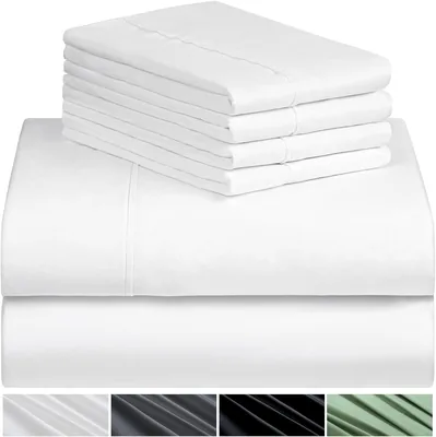 VIOPY Juego de Sábanas Hipoalergénicas para Cama Matrimonial, Blanco, 25% Off