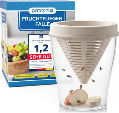 Patronus Fruchtfliegenfalle für die Küche, 1 x Robustes Fruchtfliegenfangen-Gerät für Küchen