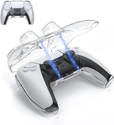 IINE PS5 Controller Case - Transparent Protective Shell, Magnetic Closure
