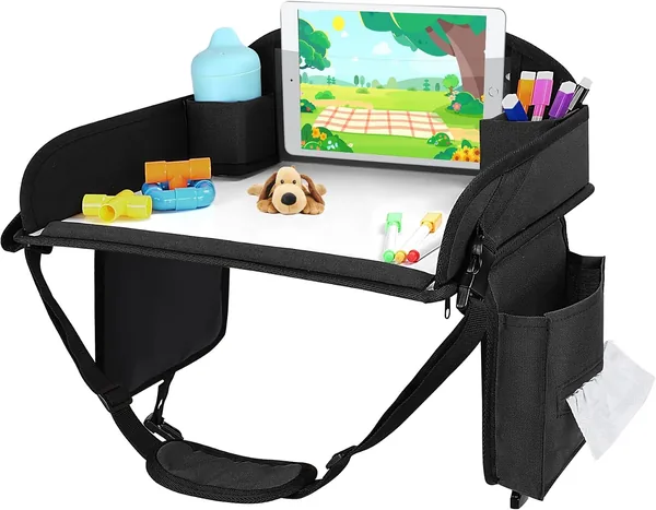 INFANZIA Reisedeskt Kindersitz Spielbrett für Kinder Autositz Rücksitz mit Buntstiften für Flugzeugreisen