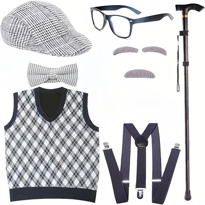 Kids 100 Days of School Old Man Costume Set - Best Deal