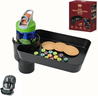Car Seat Tray for Kids - Cup Holder & Snack Travel Tray