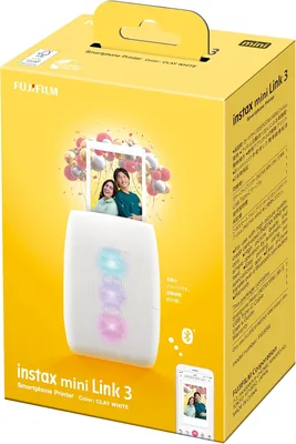 Fujifilm Instax Mini Link3 Smartphone Printer Clay White - 24% Off