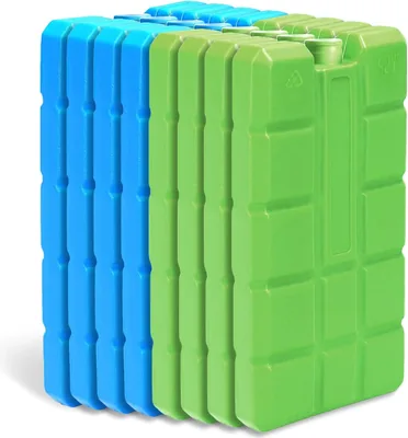 sunVigorous Eispackungen für Coolbag, 2/4/8 Stück à 200 ml, wiederverwendbares Ultra-Dünnes Kühlelement, geeignet für Outdoor