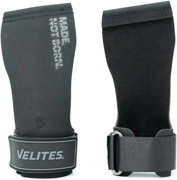 Velites - Agarraderas Oficiales CrossFit® Games Todo Terreno - Sin Magnesio y para Todas las Barras - Compresas para Pulseras y Bolsa de Transporte Incluidas