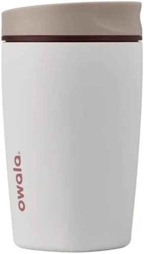 Owala SmoothSip Slider Insulated Stainless Steel Coffee Tumbler (12 oz, Vanilla Bean)