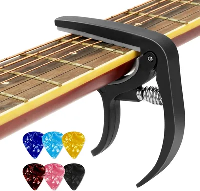 Capo Ajustable Rapide Aomig pour Guitare Acoustique et Électrique - Meilleures Affaires