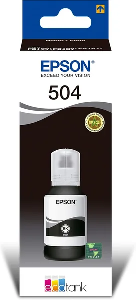 Garrafa de Tinta Original Epson EcoTank T504 Preto
