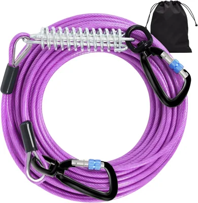 Snagle Paw 200FT Long Dog Lead - Heavy Duty, Break Strength, Lockable Hook