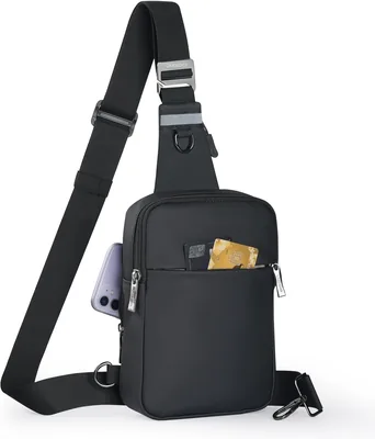 FRID Anti-Diefstal Riemlussen Borsttas, Anti-Diefstal Tas, Nylon Schoudertas voor Mannen en Vrouwen, Lichtgewicht