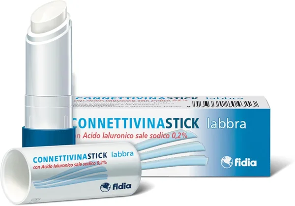 Fidia Farmaceutici ConnettivinaStick Lips - Stick 3g 0.2% Hyaluronic Acid Based for Damaged Dry and Chapped Lips