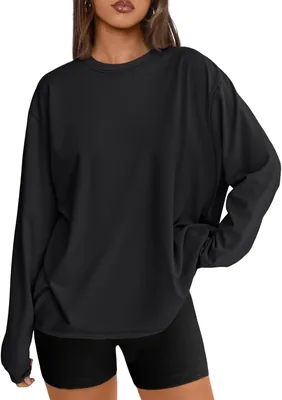 Trendy Queen Oversized Long Sleeve Shirts Fall Tops Best Deal
