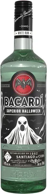 Bacardi, Ron Carta Blanca Edición Limitada Halloween, 700 ml, Ron Suave y Equilibrado