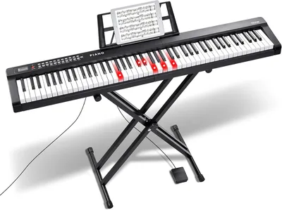 Clavier de piano numérique VEVOR 88 touches, poignée réglable, haut-parleurs intégrés, sustain P - Best Deal
