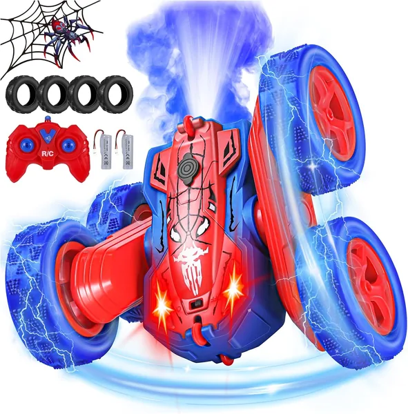Spider 2.4GHZ 360° Roterande Monster Truck, Radiokontrollerad Stuntkar 4x4 för barn 4-8 år