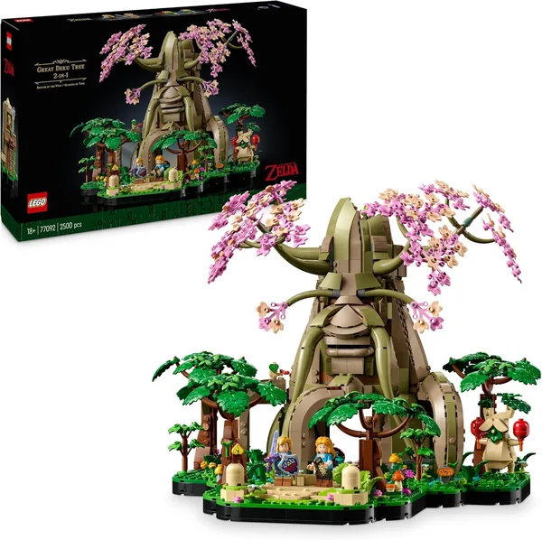 LEGO De Legende van Zelda Grote Deku Boom 2-in-1 Volwassenen Bouwpakket met 4 Minifiguren om te Verzamelen, Herbouwbaar Huis en Kantoor