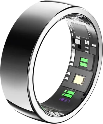 Smart Fitness Ring Heart Rate Sleep Tracker - Silver