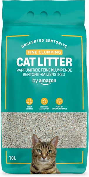by Amazon Fine Unscented Clumping Cat Litter, 10L