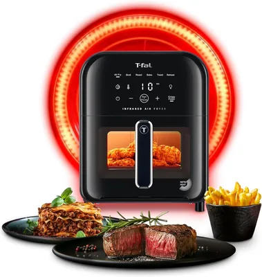 Freidora de Aire T-FAL Digital Infrarroja 5L | Ventana Visualización, 7 Programas Automáticos