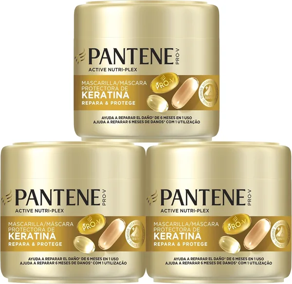 Mascarilla Reparadora de Keratina Pantene Pro-V 3x300ml - 41% Descuento