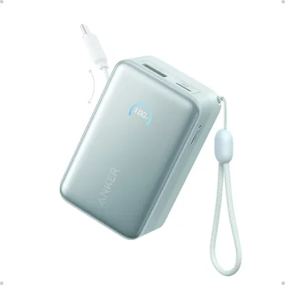 Anker Nano Powerbank 10000mAh met 70cm Anker InstaCord - 45W Max Batterijpakket, Compact (20% Korting)