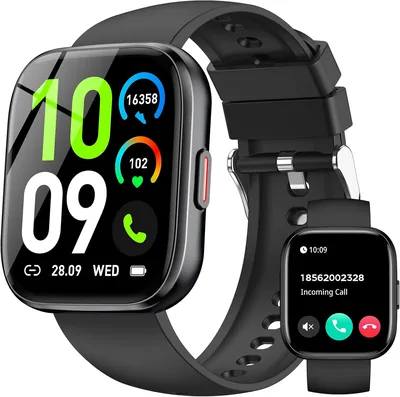 Paukila Smart Watch, 1.85" Smartwatch for Men Women (Answer/Make Call), Fitness Watch with 120+ Spor