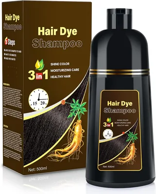 KAISASA Hair Dye Shampoo - Dark Brown, 3-in-1 Vegetable Color, Instant Grey Hair Cover