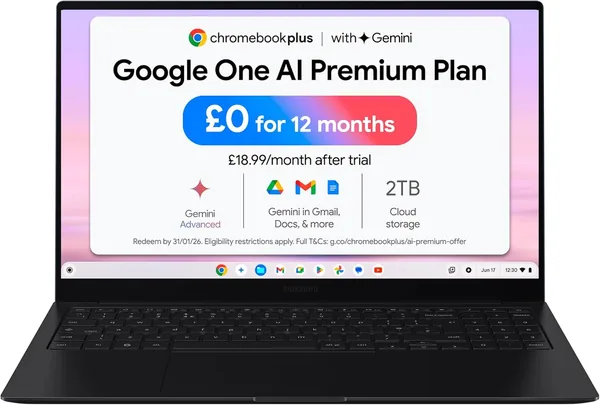 Samsung Galaxy Chromebook Plus Gemini AI Laptop
