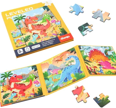 Ook Magnetische Puzzelspellen voor Kinderen 3-7 Jaar - Montessori Speelgoed Puzzel Dieren Magnetisch Spel Reizen Spellen voor 2 Jaar Oud Dino