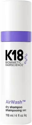 K18 AirWash Dry Shampoo, 120ml - Non-Aerosol Spray, Absorbs Oil, No White Cast, Neutralises Odour wi