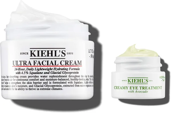 Kiehl's Ultra Facial Cream, Crema Idratante per il Viso, Per Tutti i Tipi di Pelle, Idratazione 72 Ore, con Squalano e Proteina Glaciale, 50% di Sconto
