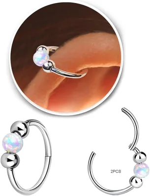 2pcs 18G Opal Cartilage Hoop Earrings 63% Off