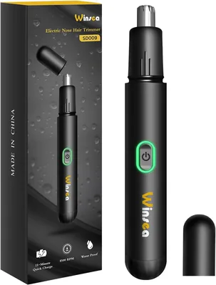 Winsea Precis Nashaartrimmer, 360° Trygg och Effektiv Elektrisk Trimming, USB-laddbar, Vattenfast, för Nas, Ör, E