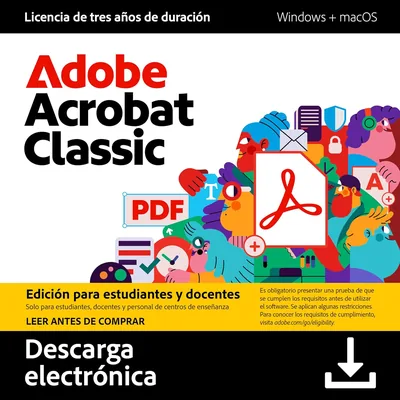 Adobe Acrobat Pro 2024 | Estudiante y Profesor | Licencia de 3 años | Editar, rellenar y firmar PDF | PC/Mac | Descarga Digital - Mejor Oferta