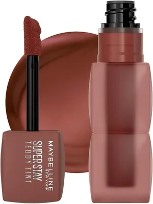 Maybelline Super Stay Teddy Tint, Tinta para Labios Mate Difuminado, Larga Duración 12 Horas, Textura Suave, No Transfiere, A - Save 45% Off