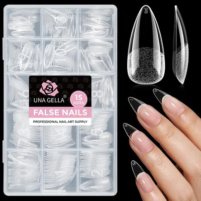 90% de réduction sur les tips de gel UNA GELLA American Stiletto - 300 pièces en 15 tailles
