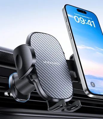 Miracase Supporto Per Telefono Auto [Hook Doppio in Metallo] Regolabile a 360° per Ventosa Compatibile con Tutti gli Smartphone