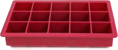 Jata Hogar HACC4540 - Molda de Hielo Silicona con Tapas para 15 Cubos, Antiadherente y Fácil de Sacar