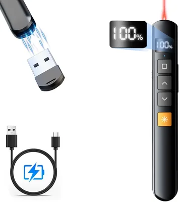 ريموت عرض مع مستقبل USB، نقّار باوربوينت لاسلكي أحمر بالليزر مع رابط تشعبي، P