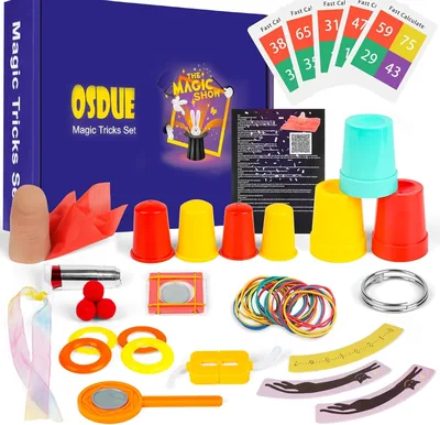 OSDUE Magiczne gry, zestaw magicznych sztuczek dla dzieci, różdżka dla początkujących, 12 sztuk - Najlepsza cena