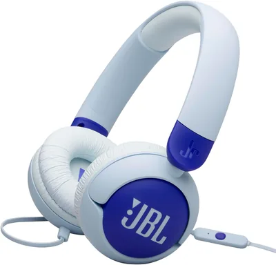 JBL Junior 320 : Écouteurs filaires pour enfants avec micro intégré, son sûr, volume jusqu'à 85 dB, confortable P