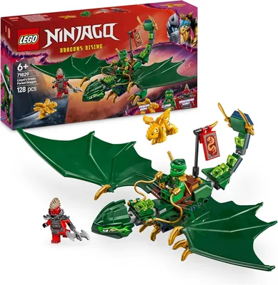 LEGO NINJAGO Lloyds Grön Skogsdragon Speeltjäne med 2 Minifigurer för Imaginativ Play, Byggnadsset för Barn Ninja Geschenke