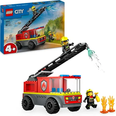 LEGO City brandes brand Fire Engine voor kinderen, bouwpakket voor peuters, educatief cadeau voor jongens en meisjes, 30% korting