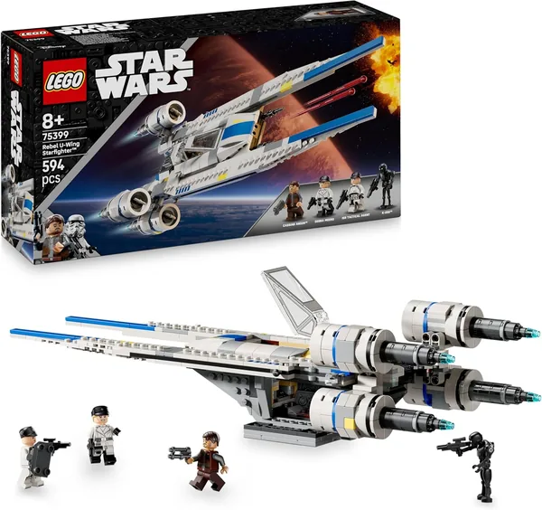 LEGO Star Wars 75399 Rebel U-Wing Starfighter met zwenkvleugelfunctie & 3 minifiguren (Cassian Andor) - 36% korting
