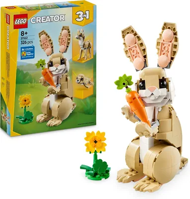 LEGO Creator 3in1 Zoete Konijn - Schattige Dierfiguurtjes Verandert in Een Lama of Zeehond - Creatief Geboortegeschenk Voor Meisjes En Jongens