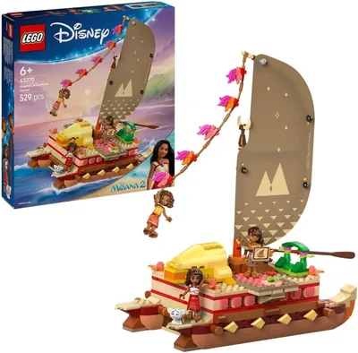 LEGO Disney Moana's Adventure Canoe Building Kit for Kids