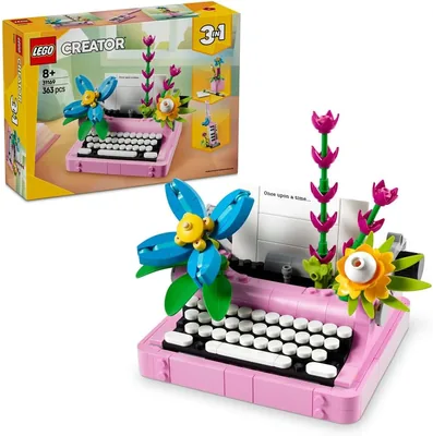 LEGO Creator 3 w 1 Maszyna do pisania z kwiatami - Zestaw Kreatywny dla Dzieci, Best Deal
