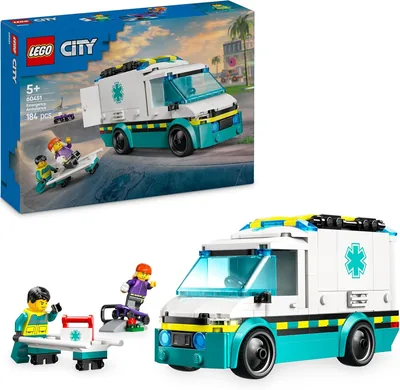 LEGO City Ambulance met 2 Minifiguren - Educatief Speelgoed voor Kinderen vanaf 5 jaar - Cadeau Ideeën